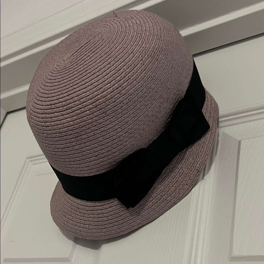 Kimchi Blue Lavender Cloche Hat with Black Bow